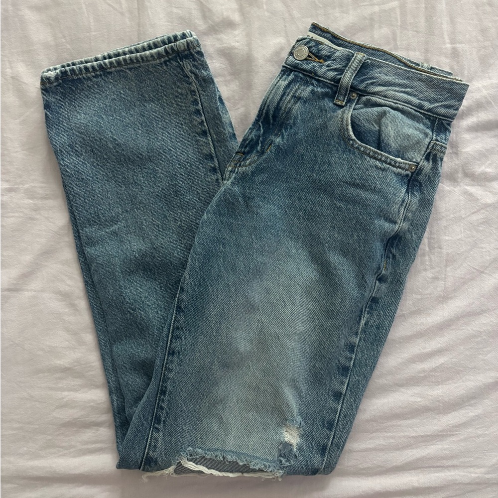 Pacsun Medium Blue Distressed Boyfriend Jeans
